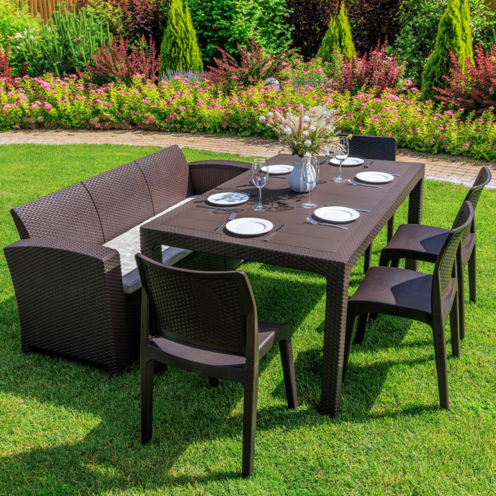 Обеденный комплект Royal Family JULY XL коричневый 3